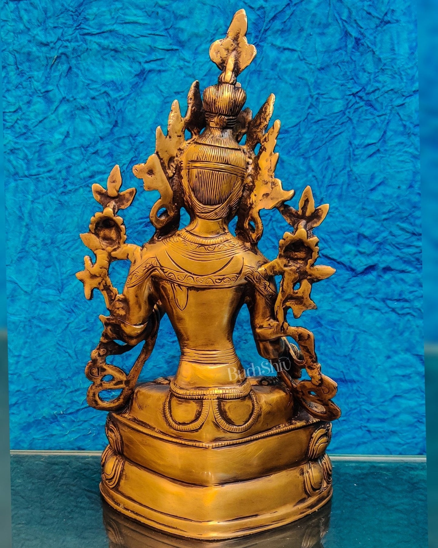 Pure Fine Brass White Tara Statue | 14" x 8" x 5" |