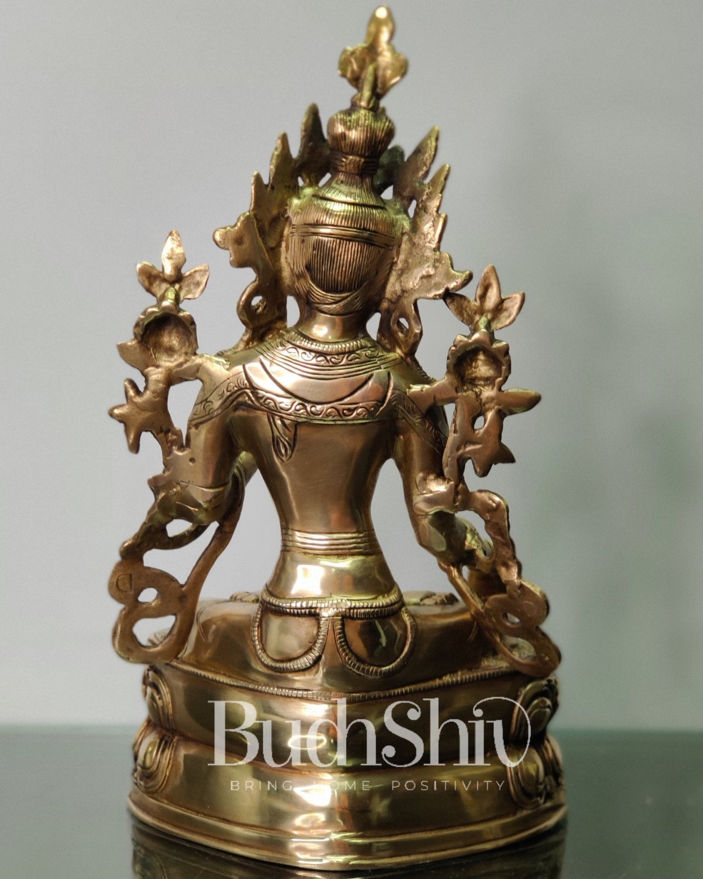Pure Fine Brass White Tara Statue | Symbol of Purity | 14" x 8" x 5"