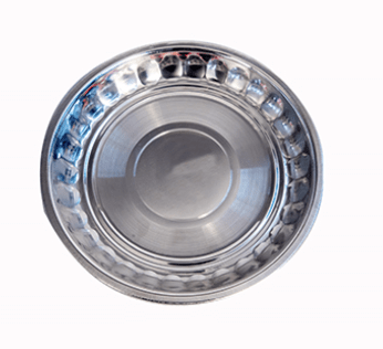 SS PLATE GURUDEV(Set of 2) 17X17X2