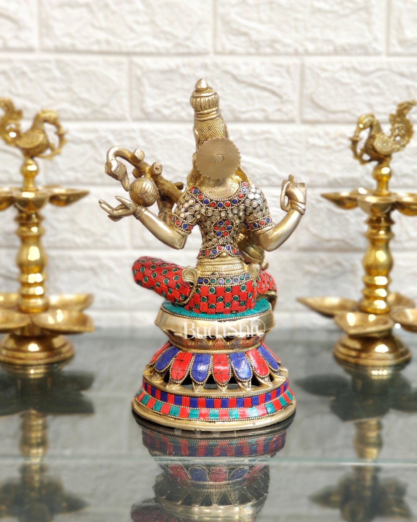Saraswati Brass Statue 12 inch