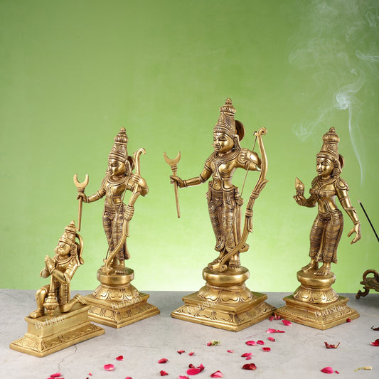 Shri Ram Darbar: Superfine Brass idols 15 inch