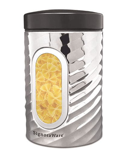 Signoraware Modular Steel Container (Window Round) Mirror, 1400ml, Silver