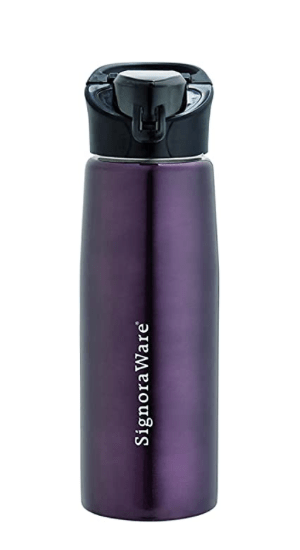 Signoraware Deva Single Walled Stainless Steel Fridge Water Bottle, 800 ml, Blue (Pack of 1)