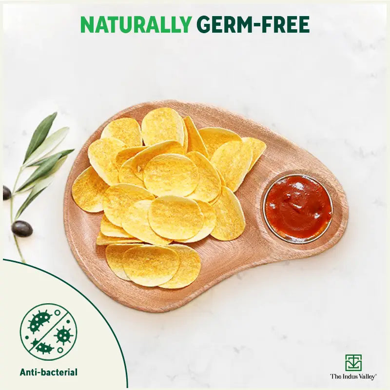 Neem Wood Chip & Dip Platter