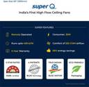 Superfan Super Q with 5 Year Warranty BLDC Motor with Remote 1500 mm Ceiling Fan (Elegance Brown | Pack of 1)