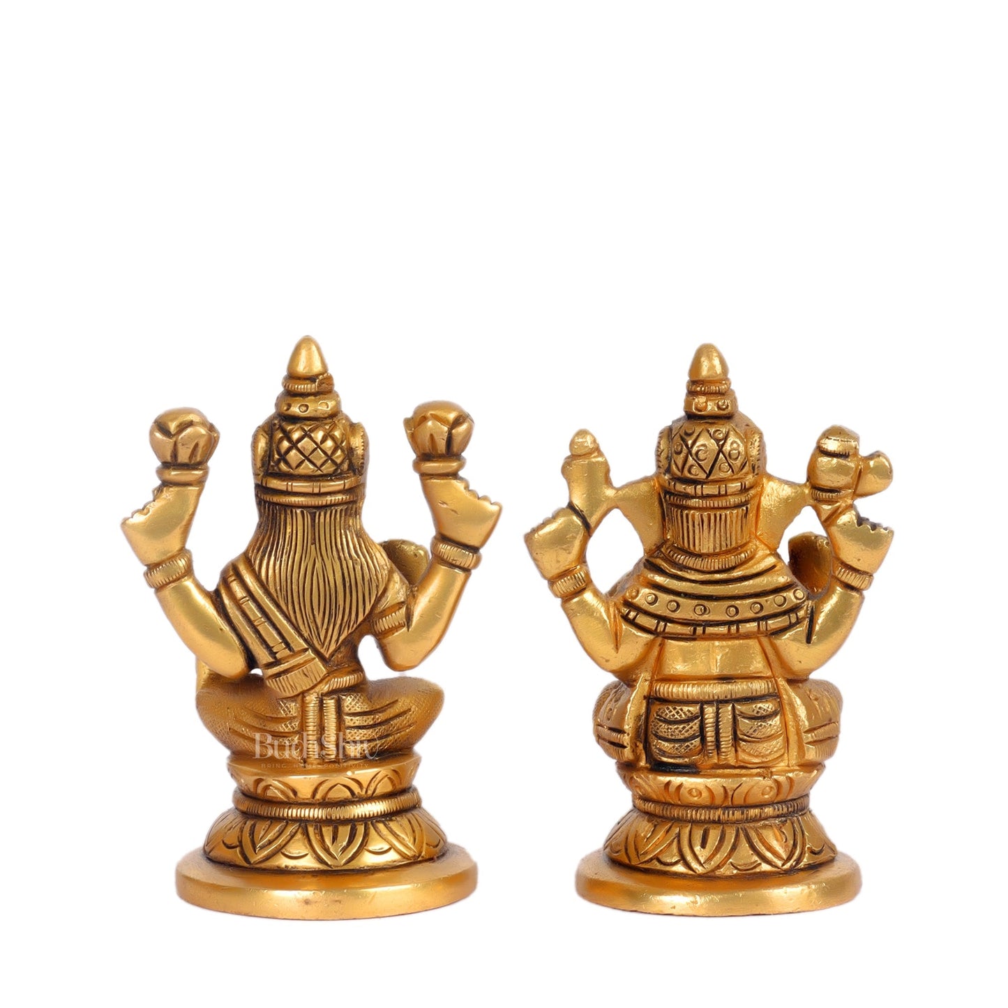 Superfine Brass Ganesha and Lakshmi Idols for Home Temples