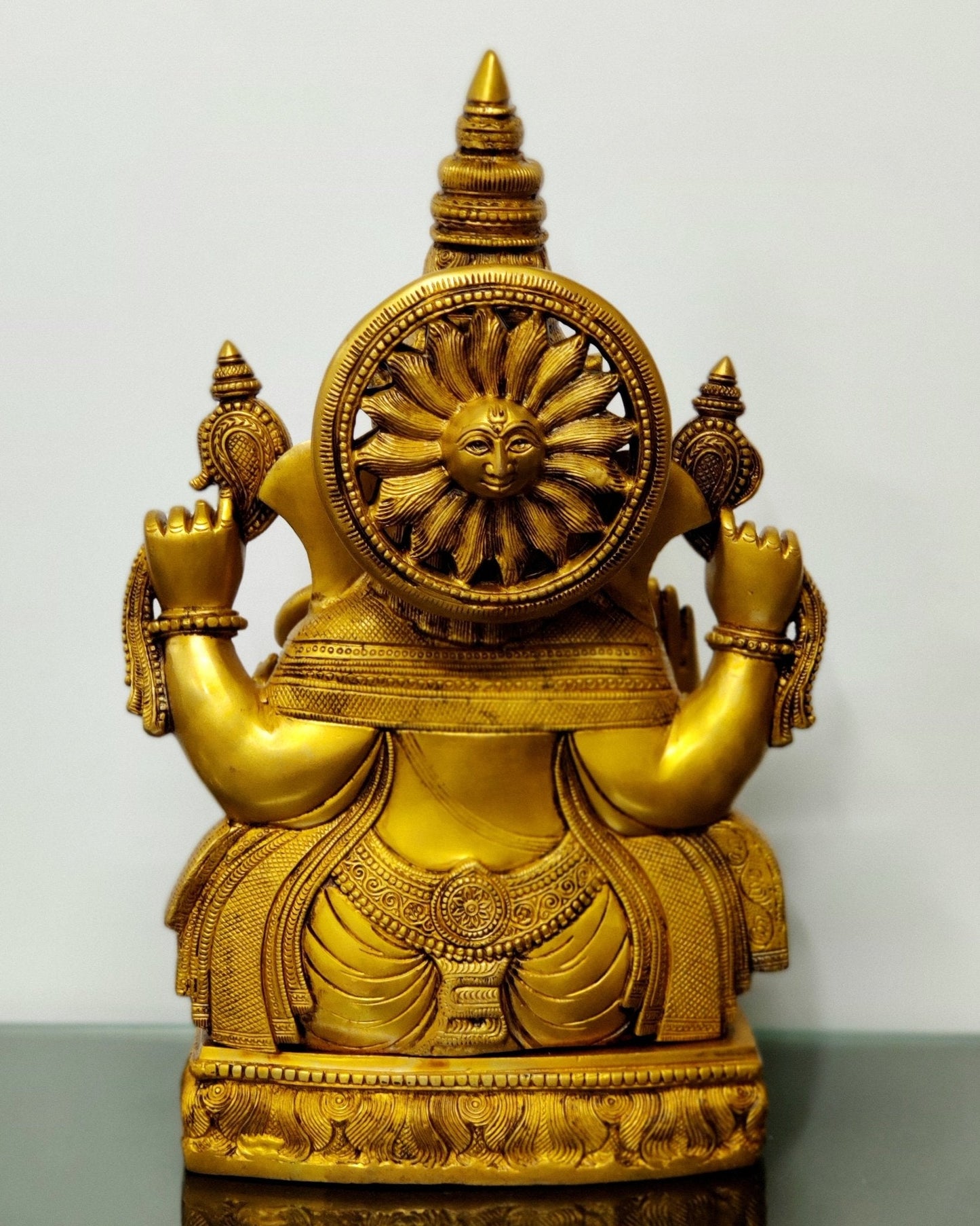 Superfine Brass Ganesha Statue - 20" Tall, 23kg