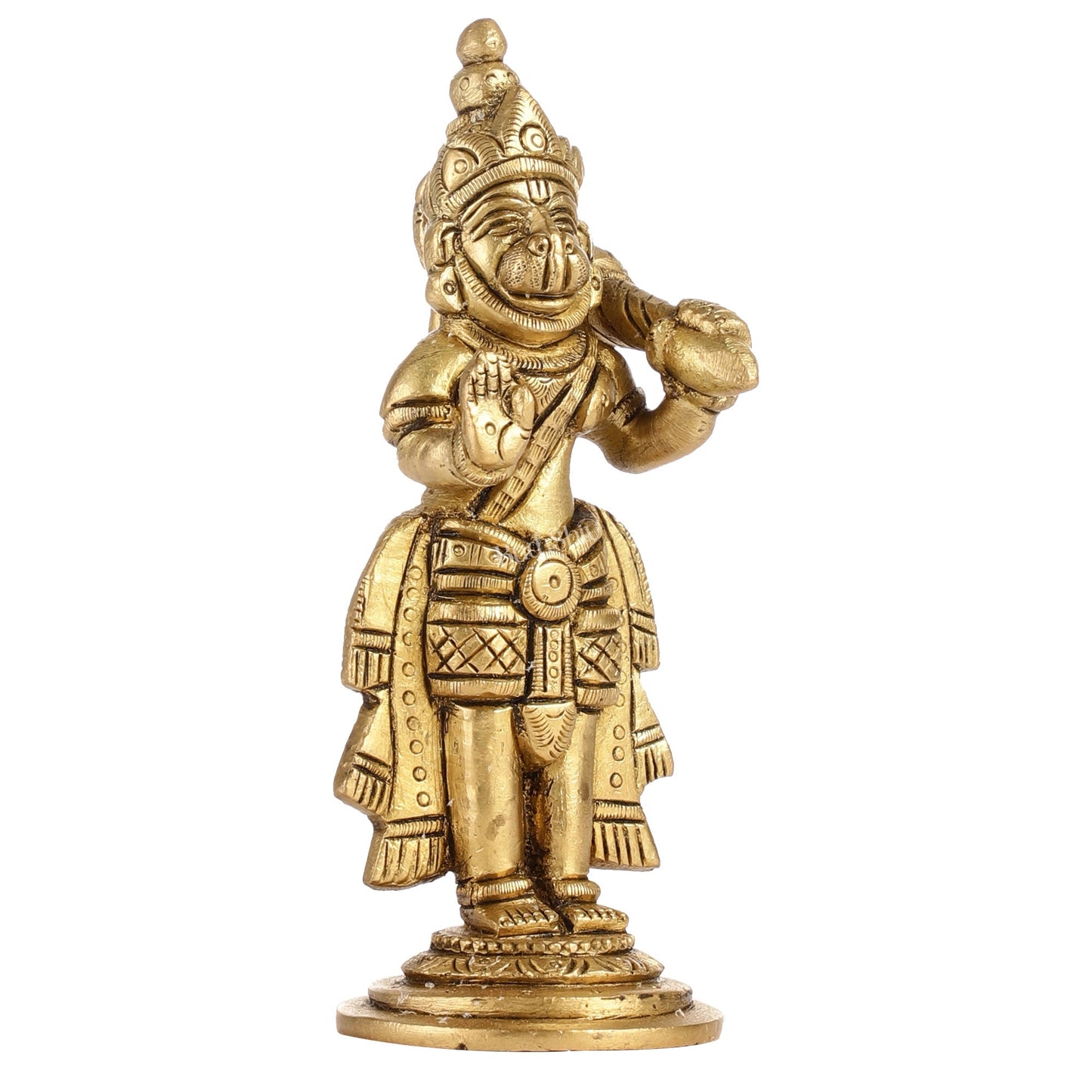 Superfine Brass Lord Hanuman Standing Idol | Blessing Mudra | 5.5" Height