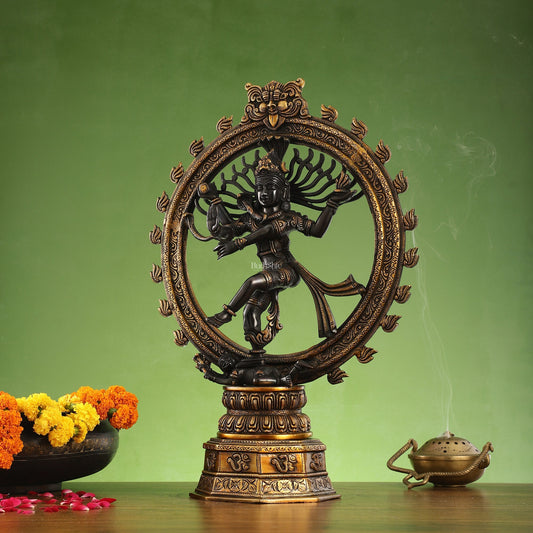 Superfine Brass Nataraja Dancing Shiva Statue - 23 inch
