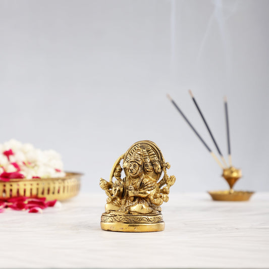 Superfine Brass Panchmukhi Hanuman Idol 3.5 inch