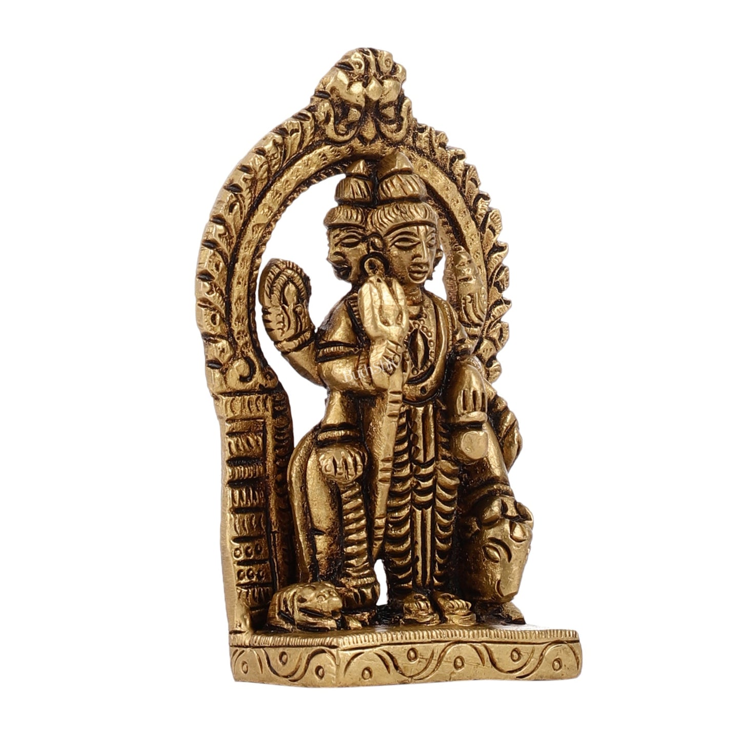Superfine Small Brass Lord Dattatreya Guru Idol | Height 3.5 inch