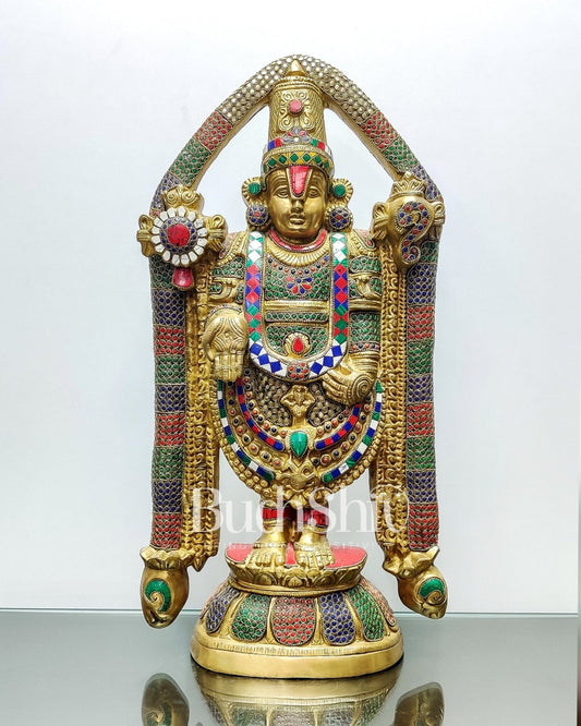 Tirupati Balaji Brass statue 22 inch | Handcrafted in India