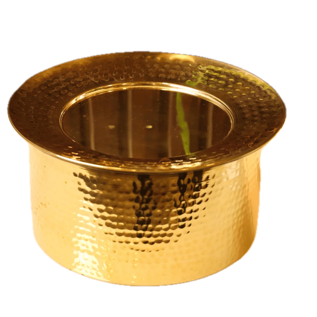 Brass Hammered Tope with Lid – Traditional Cooking Pot