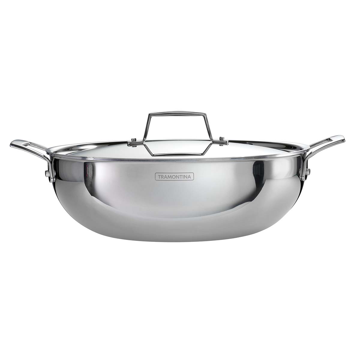 Aeion 24cm Stainless Steel Tri-Ply Kadai with SS Lid - 2.6L