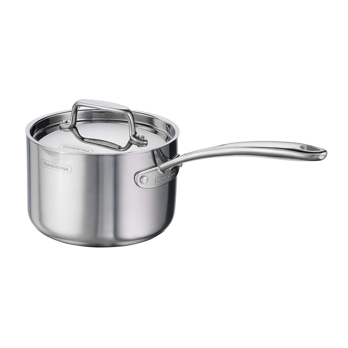 Fusao EX+ 16cm Ceramic Stainless Steel Tri-Ply Sauce Pan with SS Lid - 2.1L