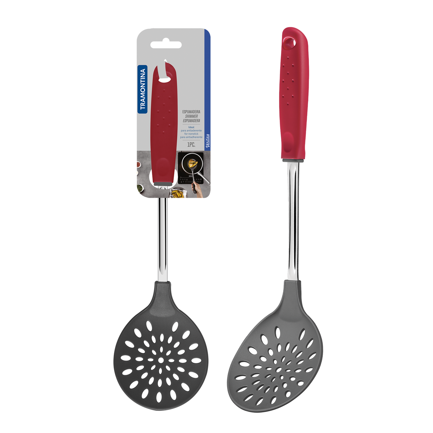 Utilitá Nylon Skimmer with Red Polypropylene Handle