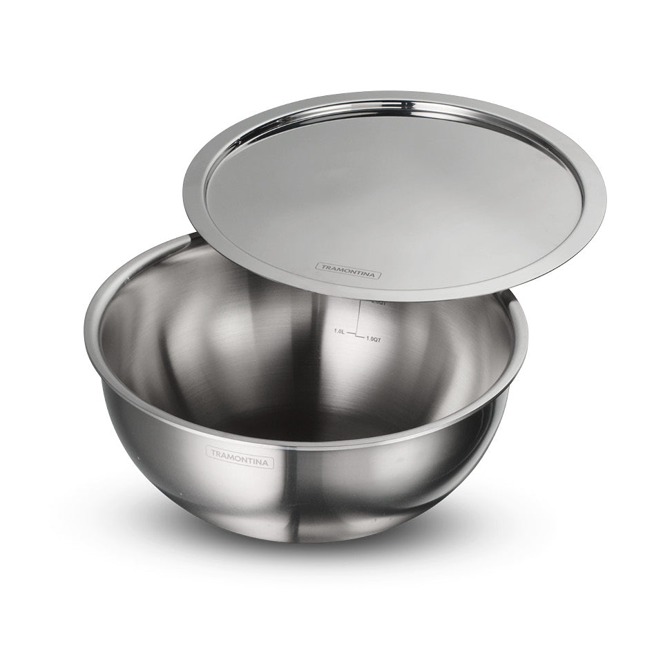 Aeion 24cm Stainless Steel Tri-Ply Extra Deep Tasla with SS Lid - 3.8L