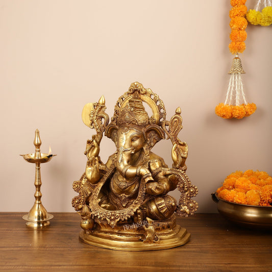 Unique lord Ganesha Brass Idol Height 20 inch