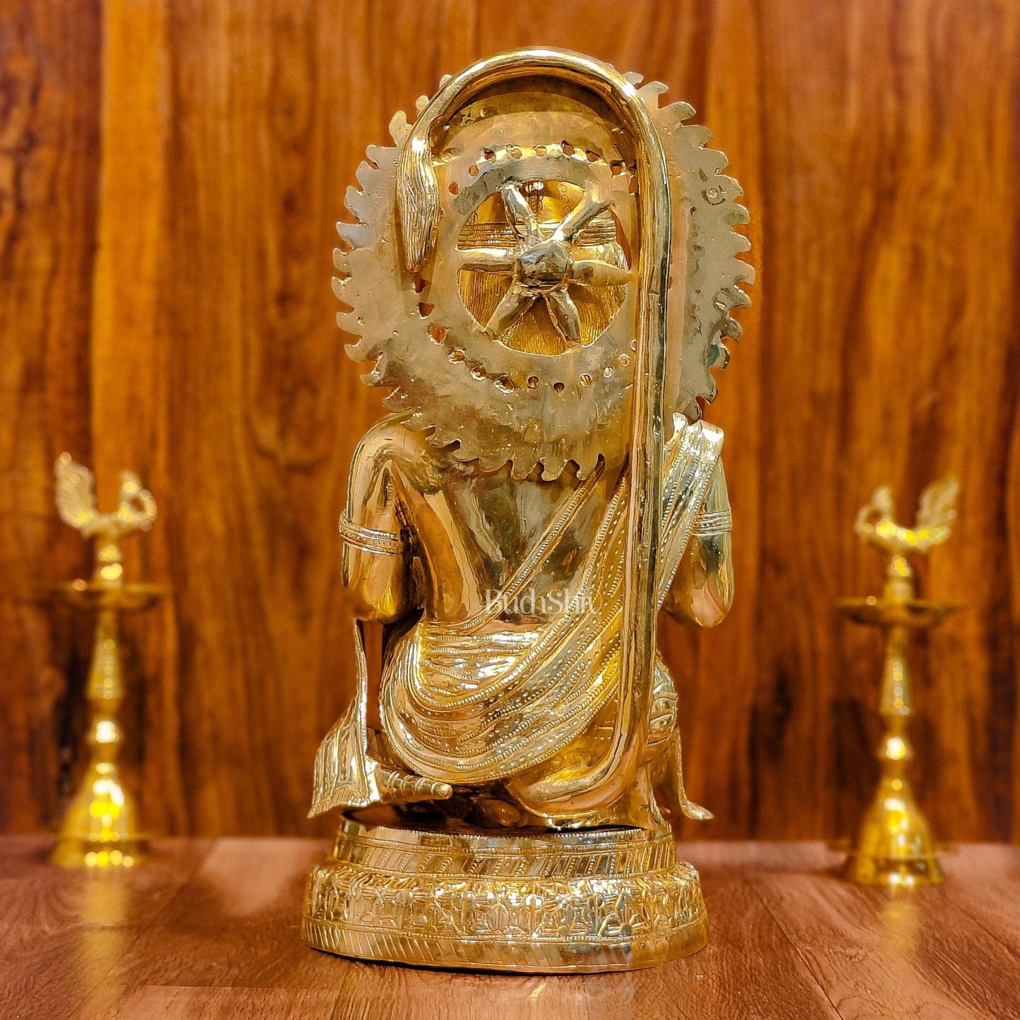 Veer Hanuman Brass Statue | Kneeling Aashirwaad Mudra | 19.5 inch