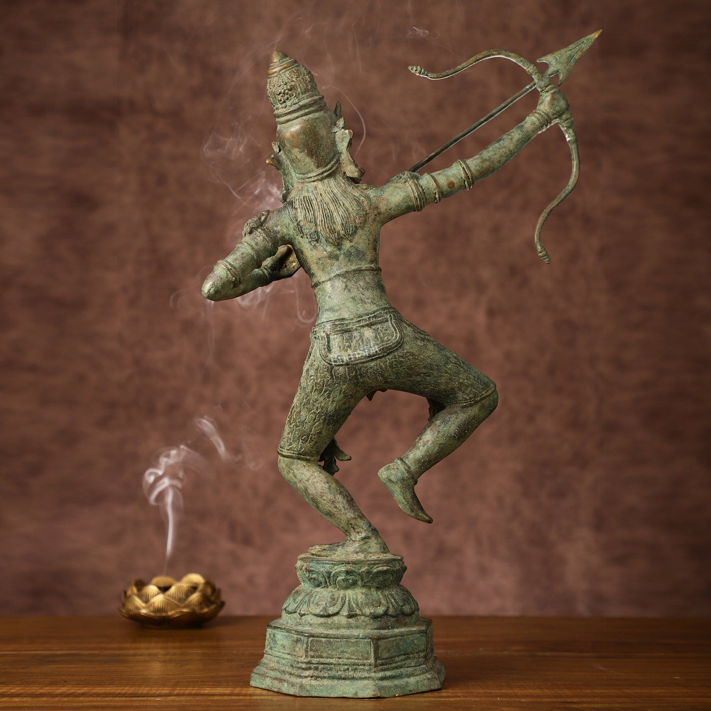 Vintage Indonesian Bronze Rama Sculpture | Height: 18 inch
