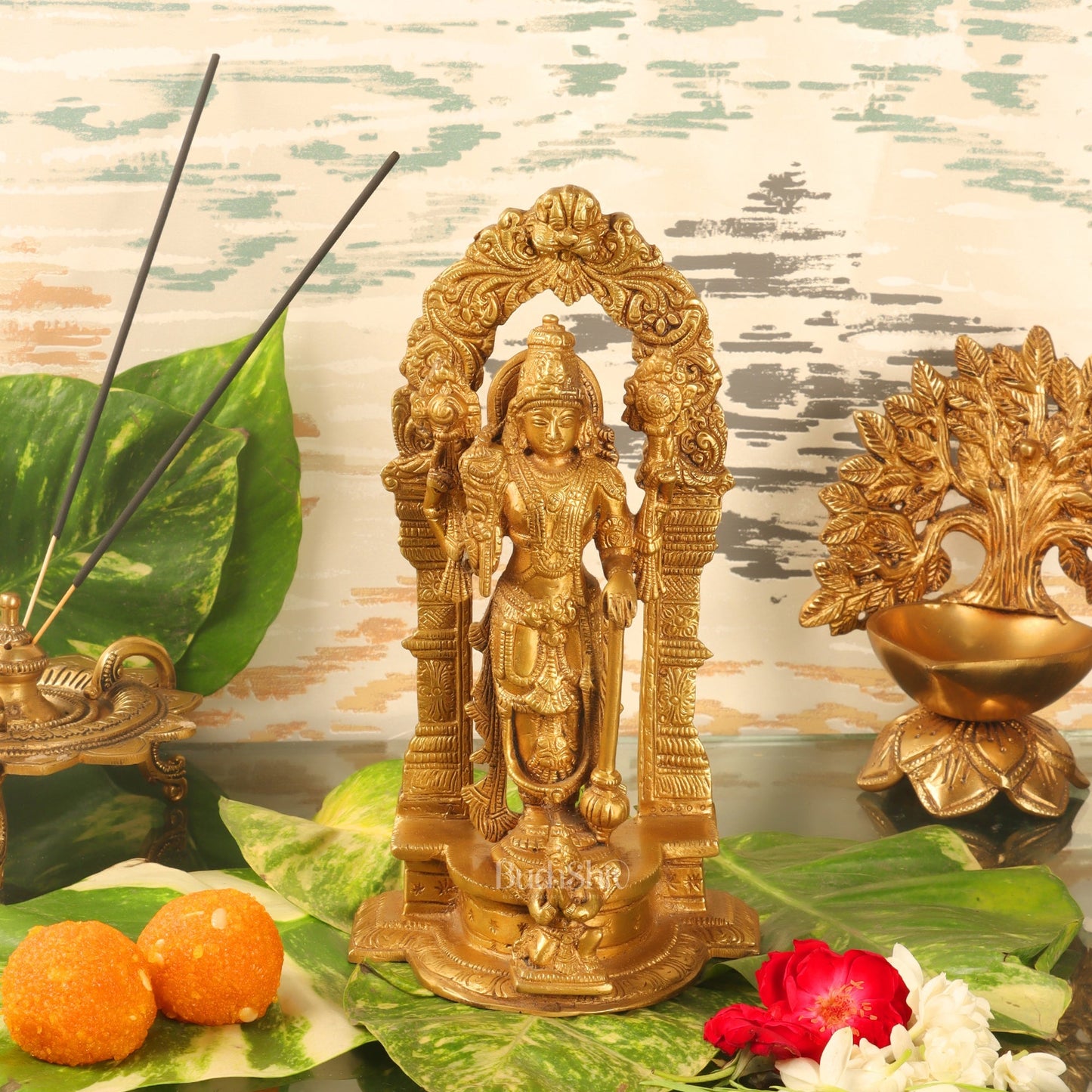 Vishnu Lakshmi Brass idols 9 inch