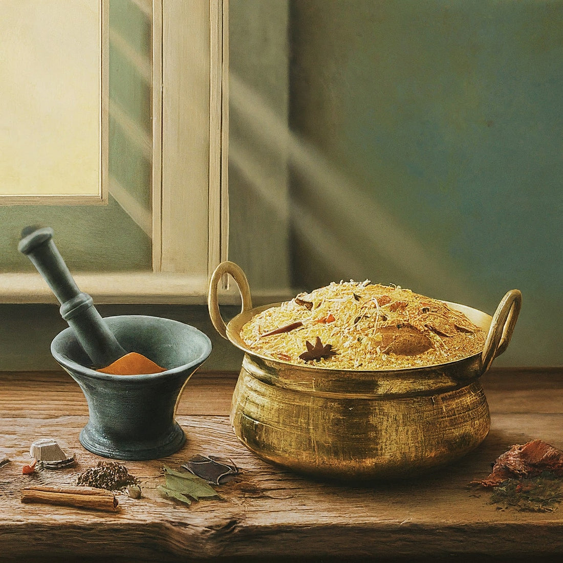 Cooking Biryani in Brass Utensils & Its Benefits