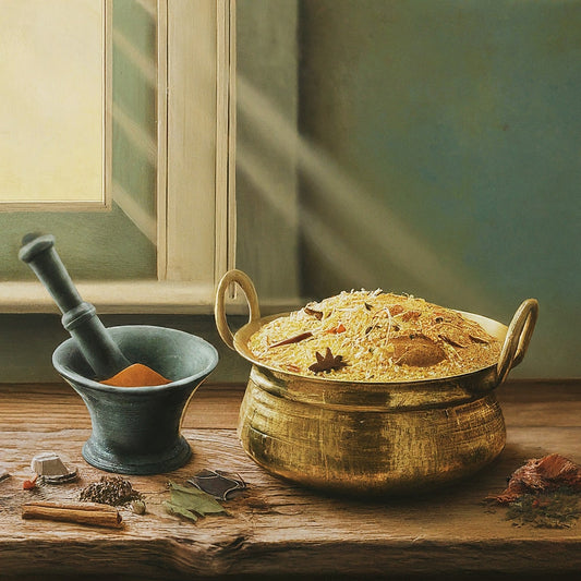 Cooking Biryani in Brass Utensils & Its Benefits