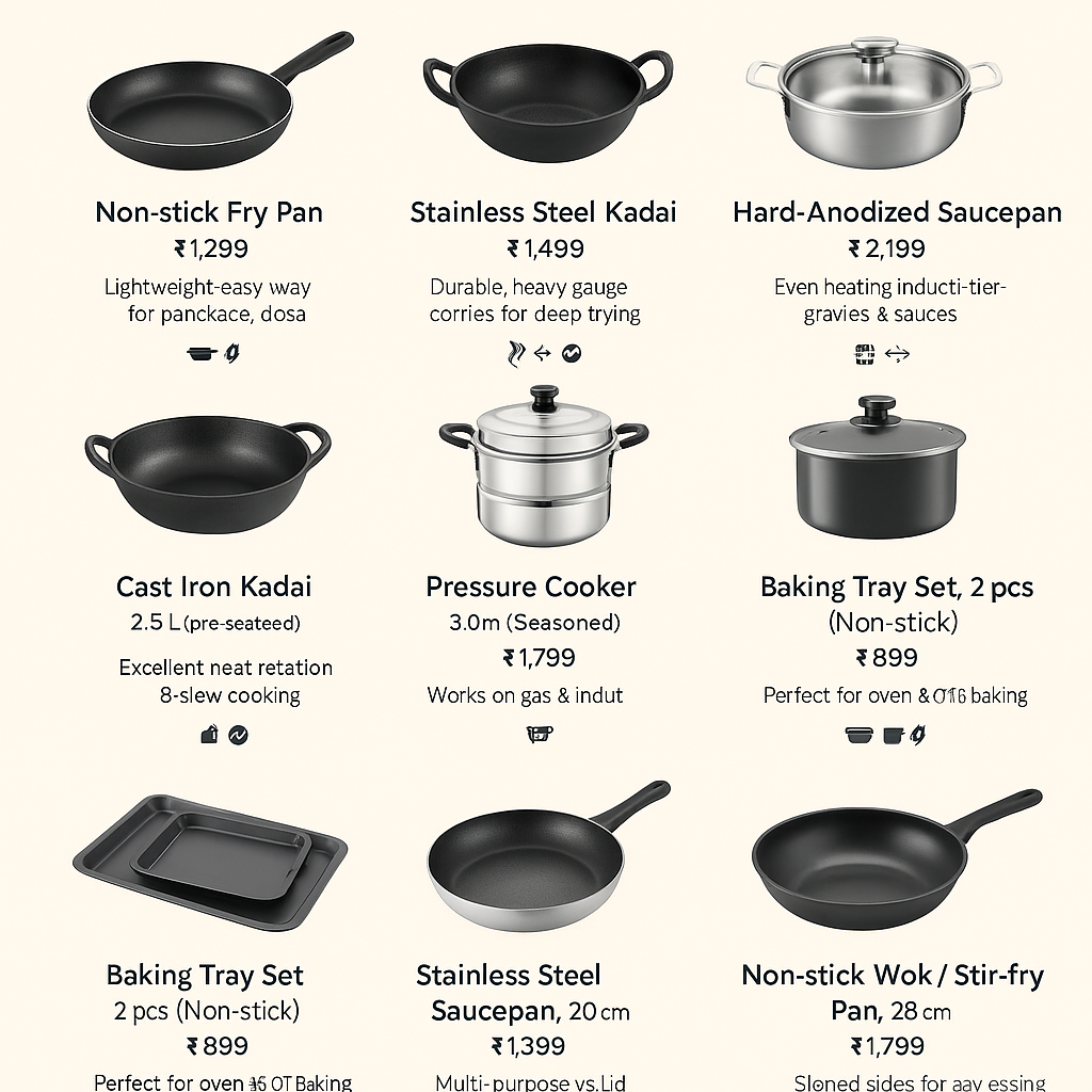 Best Cookware Under ₹5,000 — Everyday Kitchen Essentials
