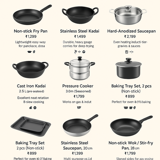 Best Cookware Under ₹5,000 — Everyday Kitchen Essentials