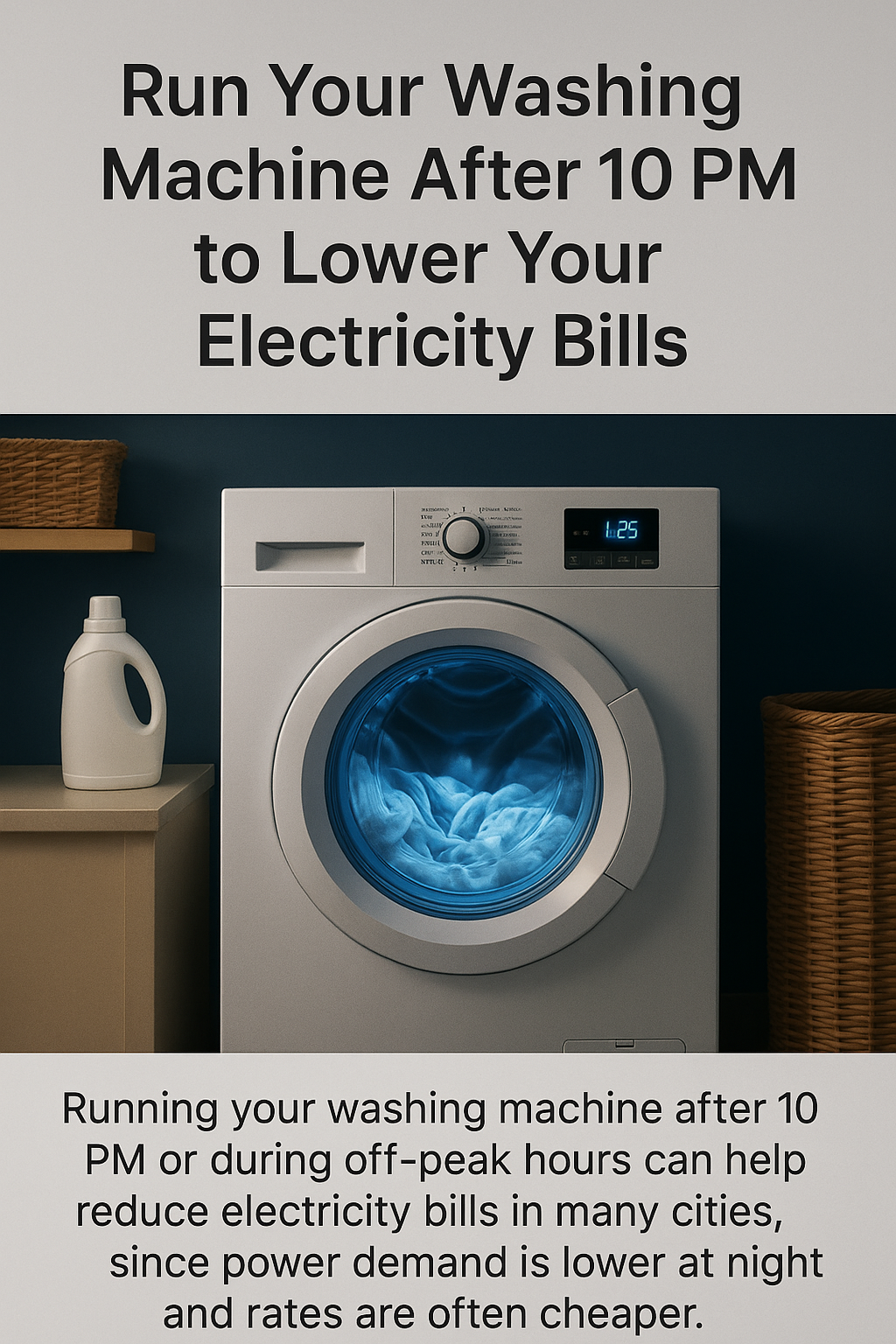 Save Money on Laundry: Run Your Washing Machine After 10 PM
