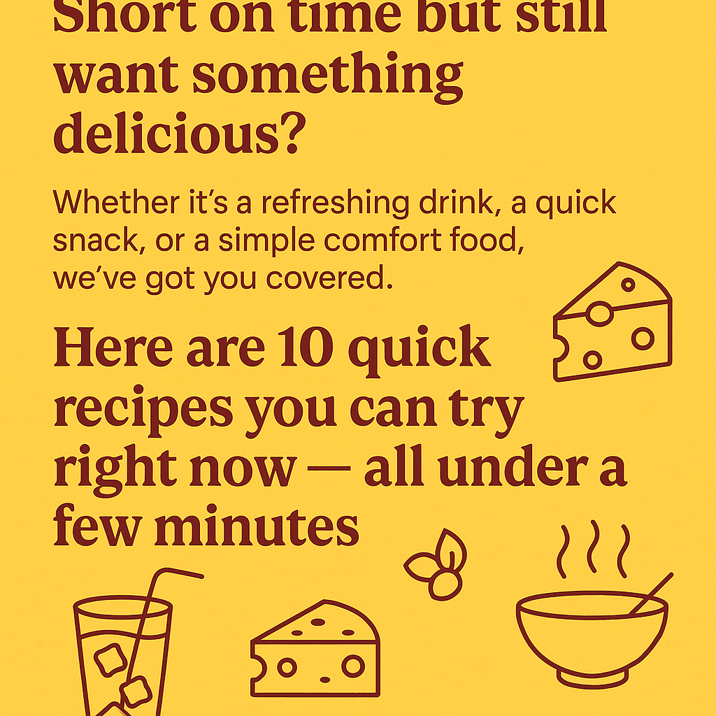 10 Quick & Easy Kitchen Delights