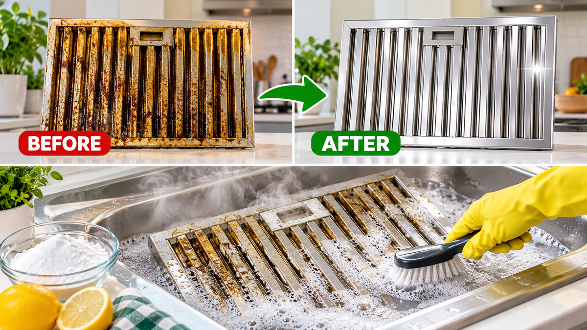 How to Clean a Kitchen Chimney Filter at Home (Baffle, Mesh & Filterless)