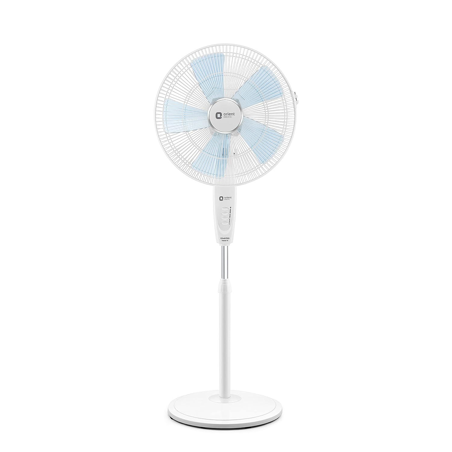 Wind Pro Stand 400 MM High Velocity Pedestal Fan (Snow White)