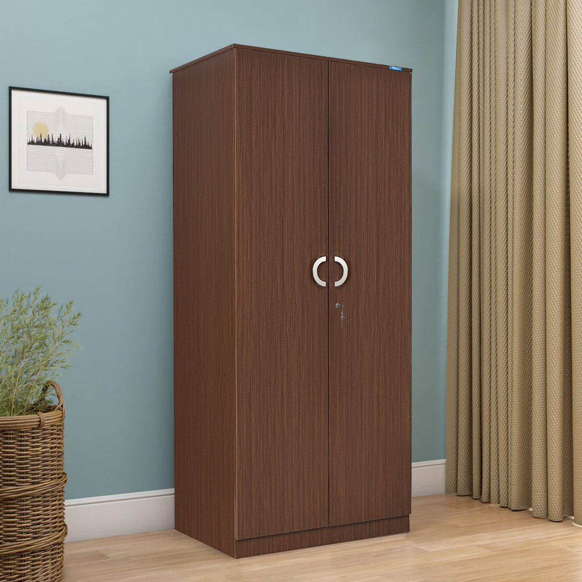 Nilkamal Massif 2 Door Wardrobe (Legno Oak)