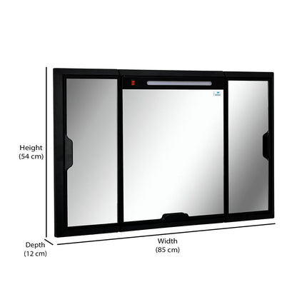 Nilkamal Glory Plastic Cabinet Set with Mirror and LED Diffused Light
