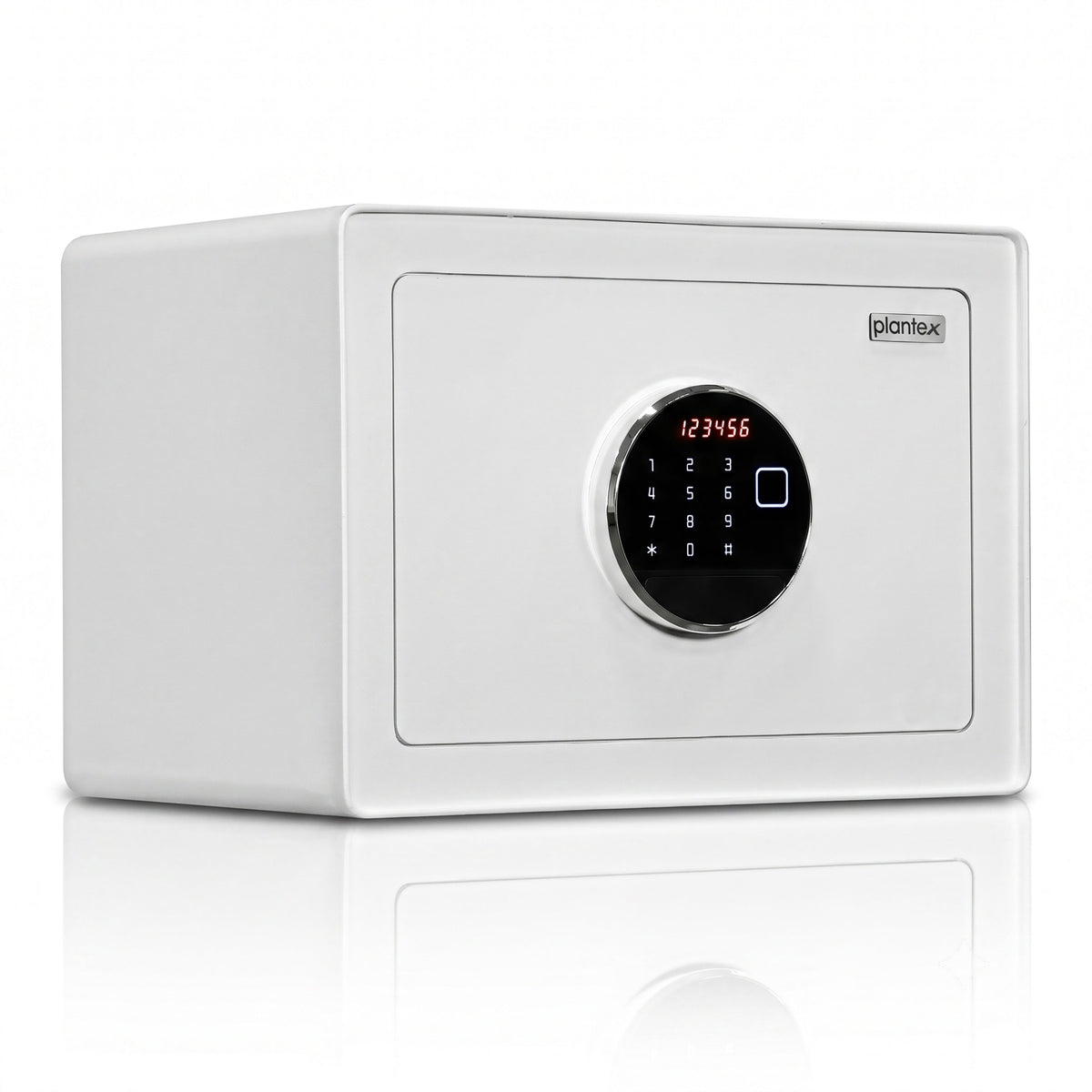 Plantex Digital Safe Locker For Home/23 Litre Safety Locker Box with Biometric Touchscreen Display & Dual Code Access Master & User/LED Light/Emergency Key/2 Years Warranty By Plantex - (White)