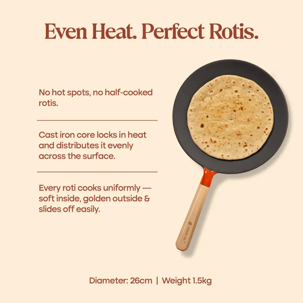 No. 10 Enamel Cast Iron Roti Tawa (26cm)