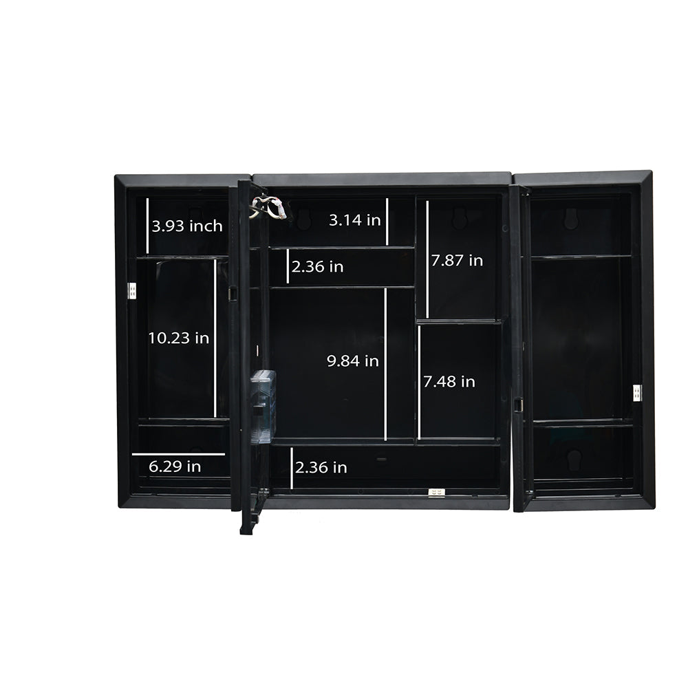 Nilkamal Glory Plastic Cabinet Set with Mirror and LED Diffused Light