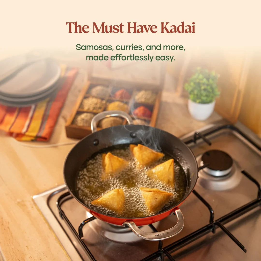 No. 11 Enamel Cast Iron Kadai LITE (3.9L)