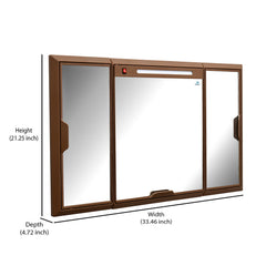 Nilkamal Glory Plastic Cabinet Set with Mirror and LED Diffused Light