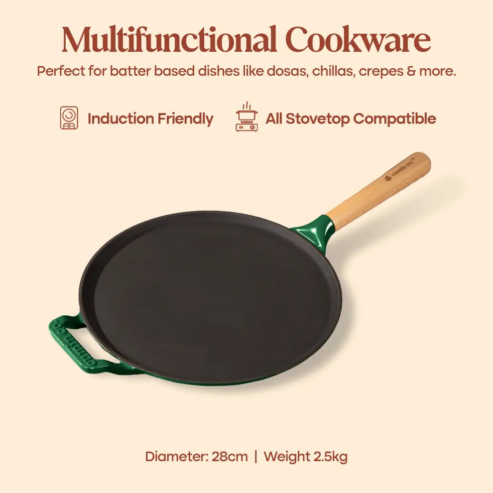 No. 11 Enamel Cast Iron Dosa Tawa (28cm)