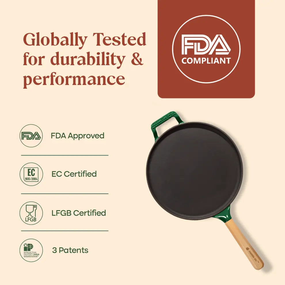 No. 11 Enamel Cast Iron Dosa Tawa (28cm)