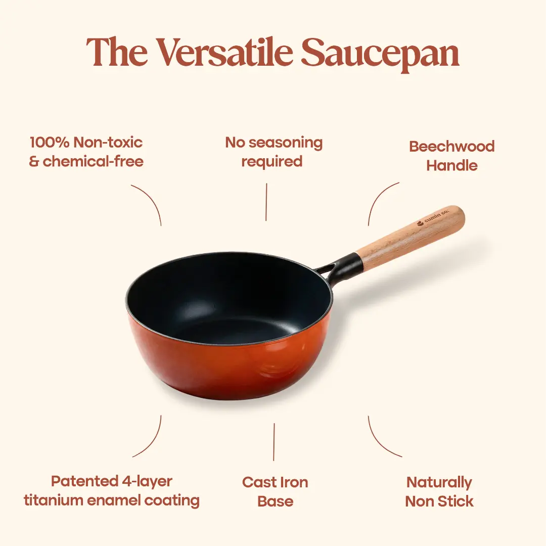 No. 7 Enamel Cast Iron Sauce Pan (1.3L)