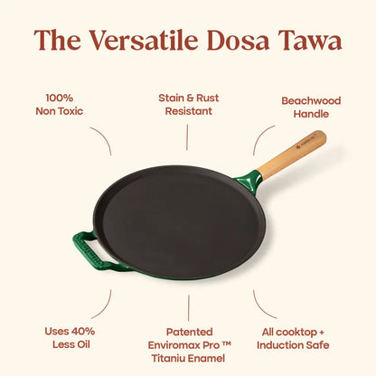 No. 11 Enamel Cast Iron Dosa Tawa (28cm)