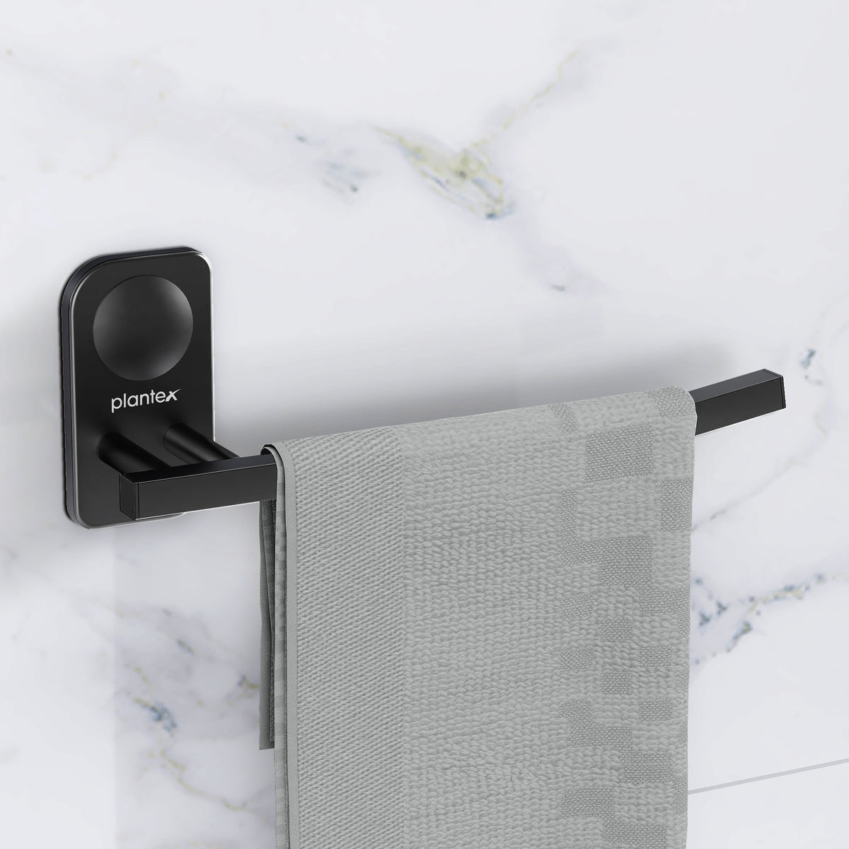 Plantex Stainless Steel Napkin Hanger for Washbasin/Napkin Holder for Bathroom/Towel Ring/Bathroom Accessories - Pack of 1 (Black)-1