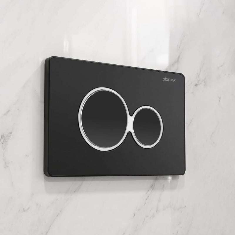 Plantex Flush -Plate/Push Plate for Toilet/Mechanical Dual-Flush Plate/Water Saving Technology - Pack of 1 (4511, Black)-1