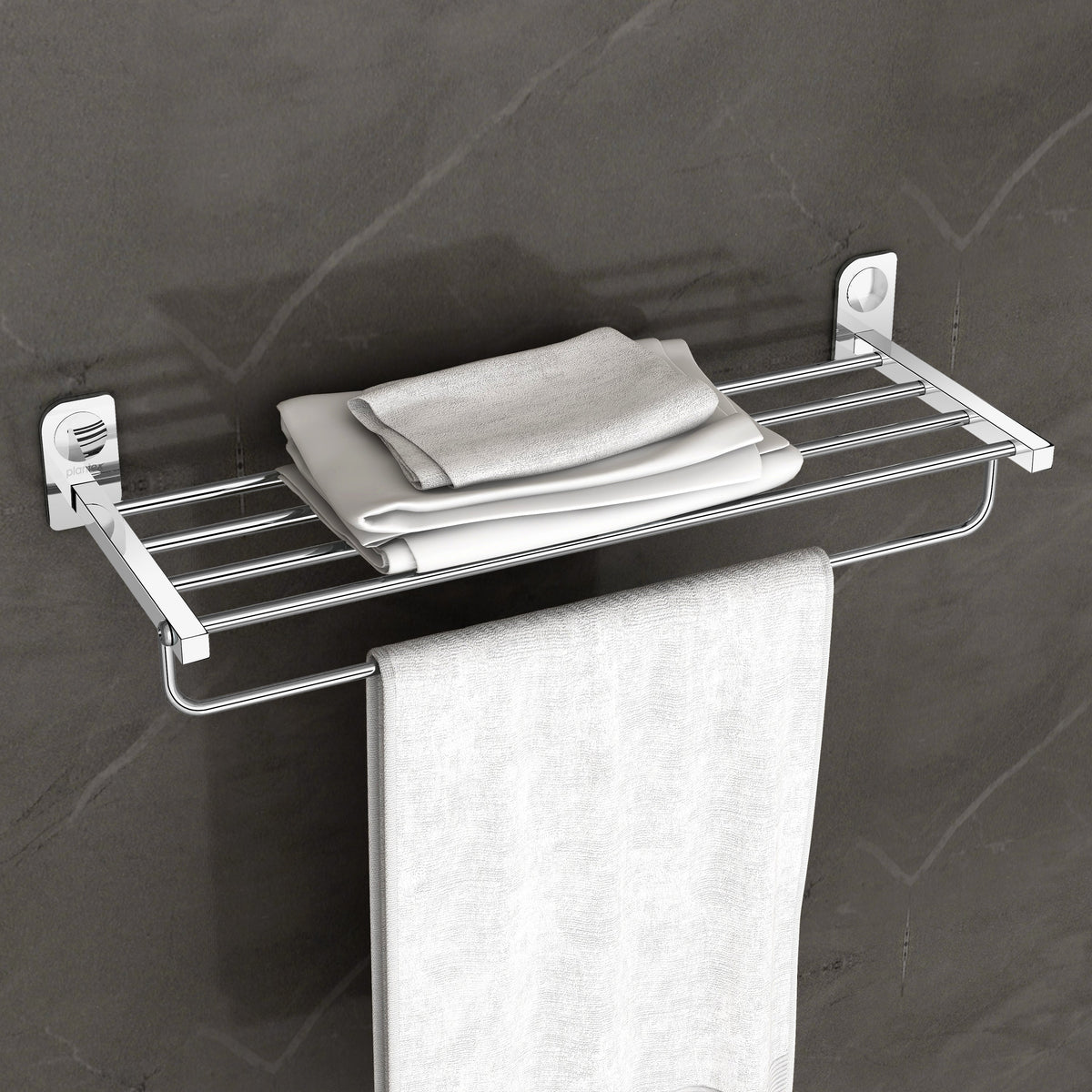 Plantex Dream Stainless Steel Towel Rack for Bathroom/Towel Stand/Towel Hanger/Bathroom Accessories - (24 Inch-Chrome) - Pack of 1-1