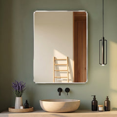 Plantex Unframed Unframed Mirror for Bedroom/Bathroom/Dressing Room/Living Room/Entryway/Wall - Rectangle Shape (18 X 24 Inch)-1