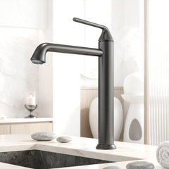 Plantex Brass Wash Basin Mixer Tap/Hot & Cold Basin Mixer Faucet/Deck Mount Pillar Spout for Bathroom Sink - Pack of 1 (APS-4600, Gun Metal)-1