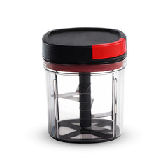 Wonderchef Glory String Vegetable Chopper with 6 Sharp SS Blade, Anti Slip Silicon Base Ring, Air Tight Lid, 900Ml, 1 Ye